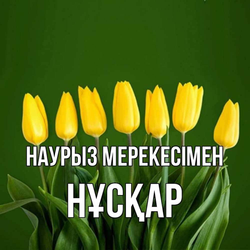 Күн сайын ашық хат с именем, НҰСҚАР Наурыз мерекесімен желтого цвета 3 Онлайн тегін жүктеп алу тілектері бар керемет карта 