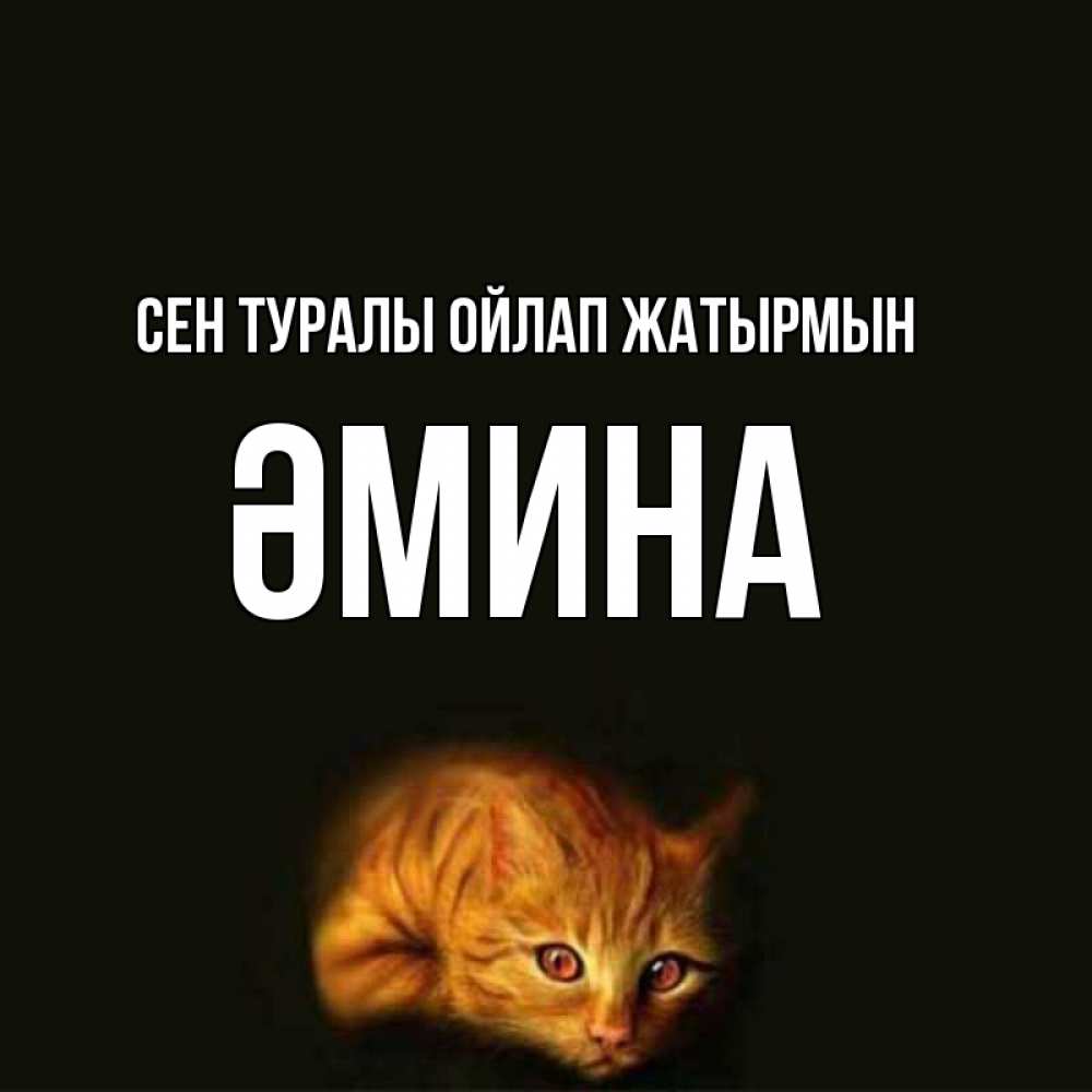 Күн сайын ашық хат с именем, ӘМИНА Сен туралы ойлап жатырмын рыжий Онлайн тегін жүктеп алу тілектері бар керемет карта 