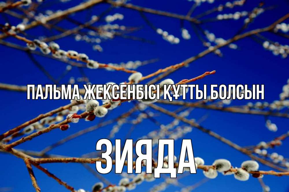 Күн сайын ашық хат с именем, ЗИЯДА Пальма жексенбісі құтты болсын верба Онлайн тегін жүктеп алу тілектері бар керемет карта 