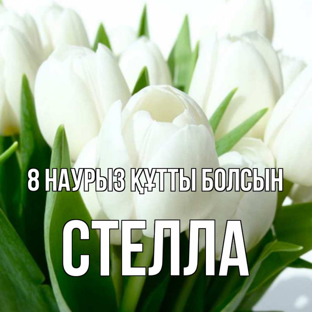 Күн сайын ашық хат с именем, Стелла 8 наурыз құтты болсын цветы Онлайн тегін жүктеп алу тілектері бар керемет карта 