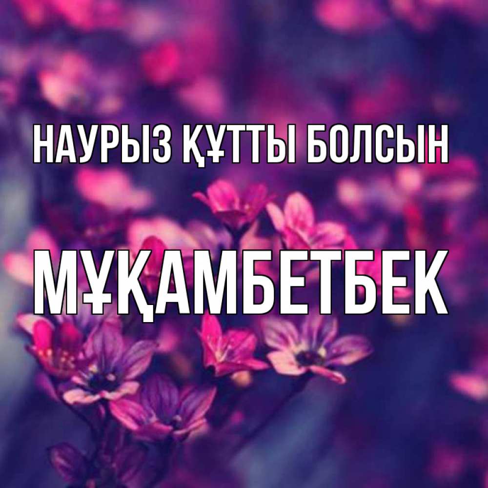 Күн сайын ашық хат с именем, Мұқамбетбек Наурыз құтты болсын небольшие цветы 1 Онлайн тегін жүктеп алу тілектері бар керемет карта 