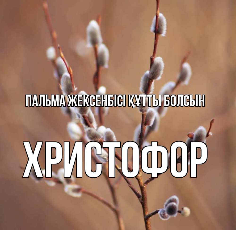 Күн сайын ашық хат с именем, Христофор Пальма жексенбісі құтты болсын верба Онлайн тегін жүктеп алу тілектері бар керемет карта 