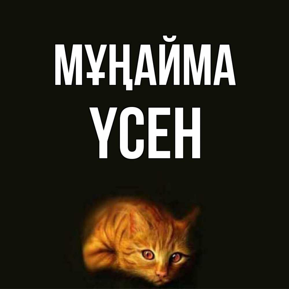 Күн сайын ашық хат с именем, ҮСЕН Мұңайма лежащий кот в темноте Онлайн тегін жүктеп алу тілектері бар керемет карта 