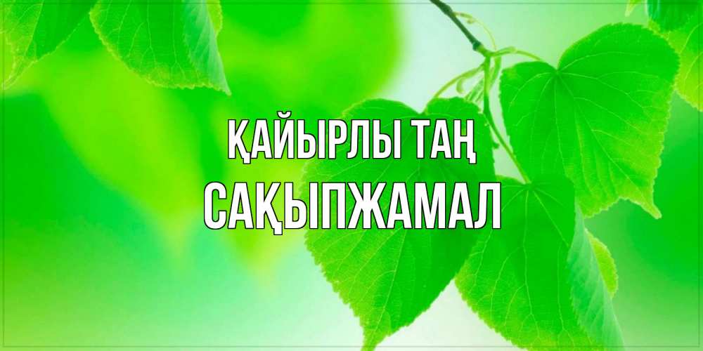 Күн сайын ашық хат с именем, САҚЫПЖАМАЛ Қайырлы таң доброе утро с березовыми листьями Онлайн тегін жүктеп алу тілектері бар керемет карта 