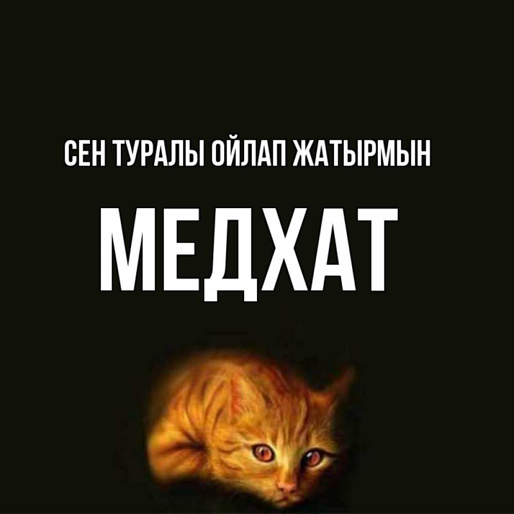 Күн сайын ашық хат с именем, МЕДХАТ Сен туралы ойлап жатырмын рыжий Онлайн тегін жүктеп алу тілектері бар керемет карта 