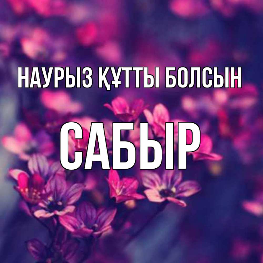 Күн сайын ашық хат с именем, САБЫР Наурыз құтты болсын небольшие цветы 1 Онлайн тегін жүктеп алу тілектері бар керемет карта 