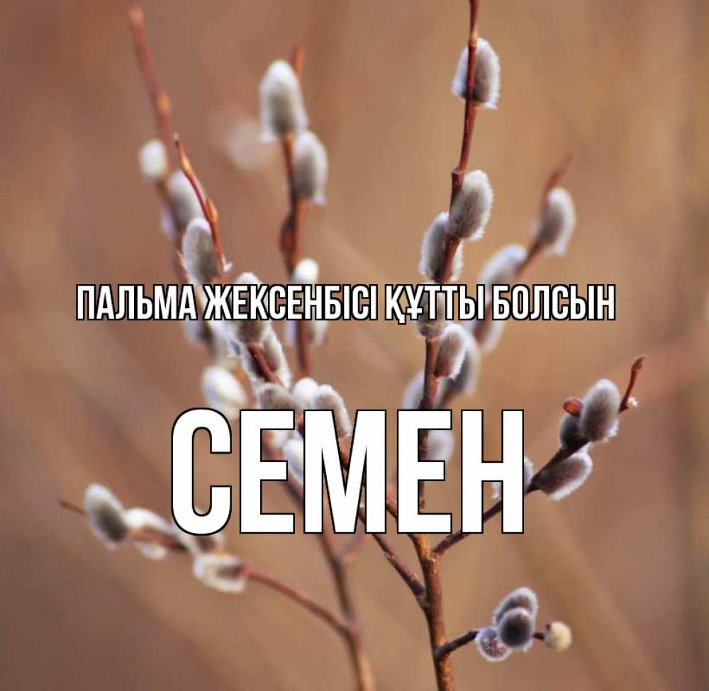 Күн сайын ашық хат с именем, Семен Пальма жексенбісі құтты болсын верба Онлайн тегін жүктеп алу тілектері бар керемет карта 