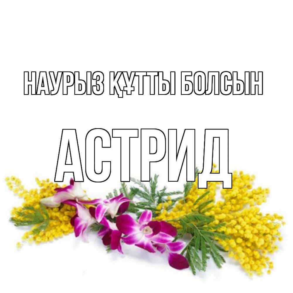Күн сайын ашық хат с именем, Астрид Наурыз құтты болсын открытка  наурыз с цветами  1 Онлайн тегін жүктеп алу тілектері бар керемет карта 