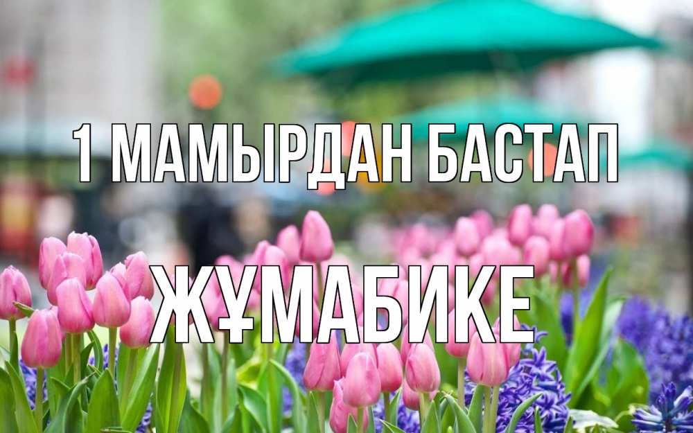 Күн сайын ашық хат с именем, ЖҰМАБИКЕ 1 мамырдан бастап С 1 мая Онлайн тегін жүктеп алу тілектері бар керемет карта 
