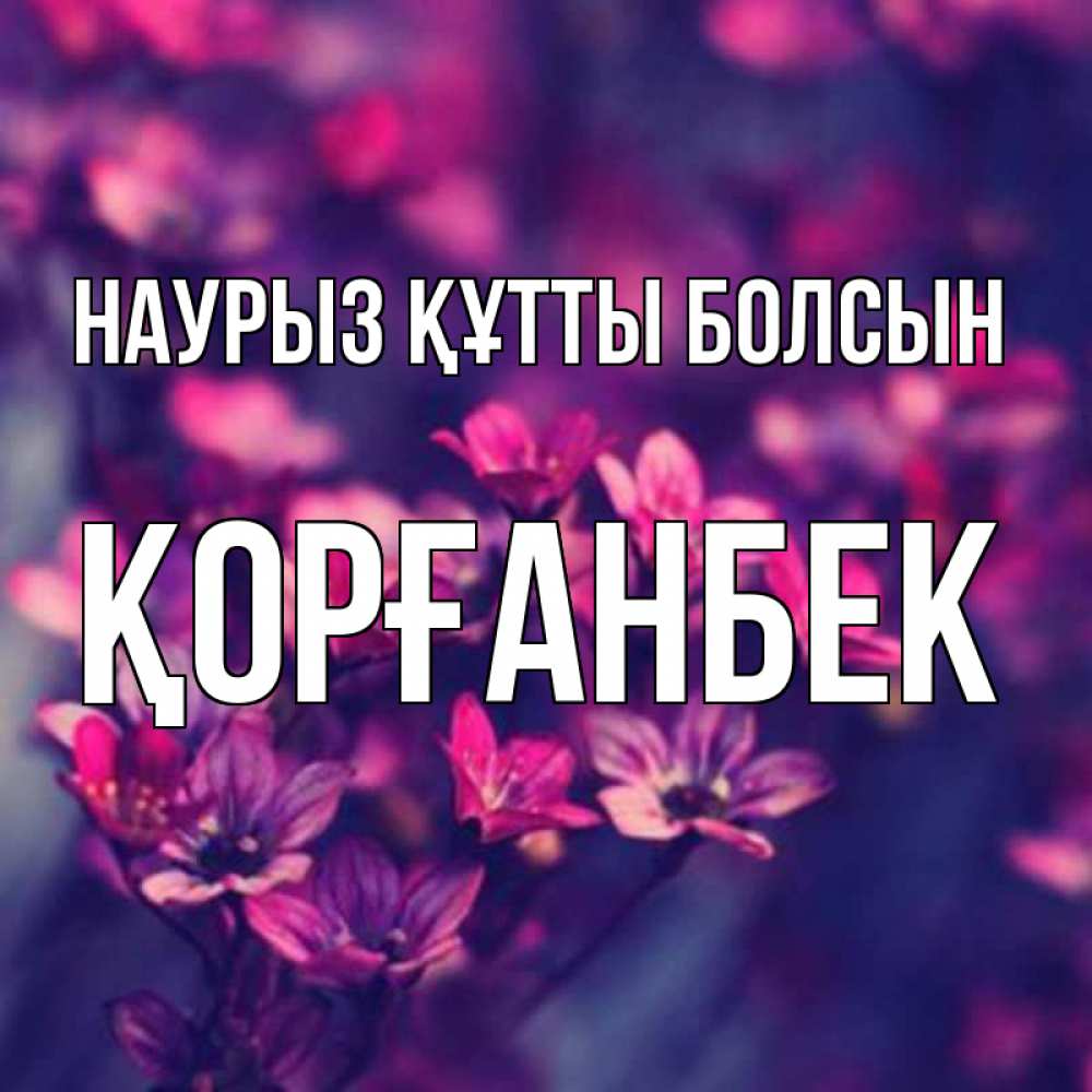 Күн сайын ашық хат с именем, Қорғанбек Наурыз құтты болсын небольшие цветы 1 Онлайн тегін жүктеп алу тілектері бар керемет карта 