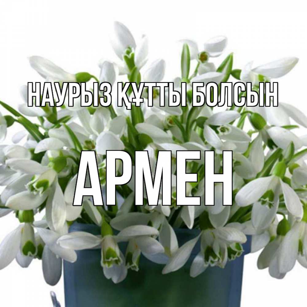 Күн сайын ашық хат с именем, Армен Наурыз құтты болсын цветы к наурызу Онлайн тегін жүктеп алу тілектері бар керемет карта 