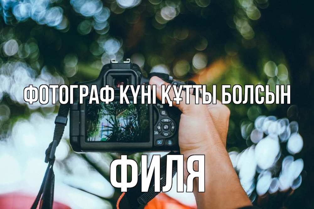 Күн сайын ашық хат с именем, Филя Фотограф күні құтты болсын с днем фотографа Онлайн тегін жүктеп алу тілектері бар керемет карта 