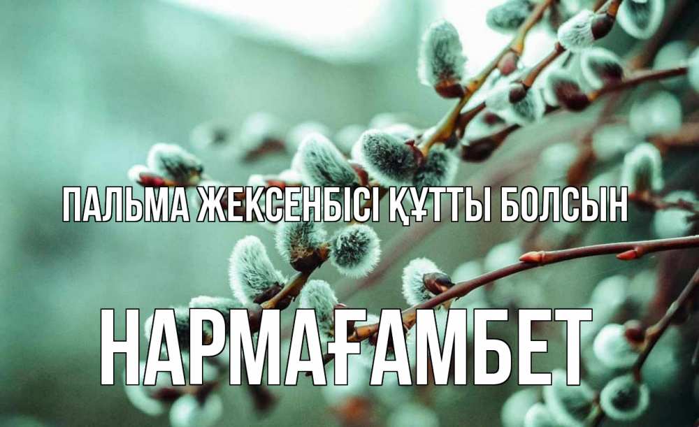 Күн сайын ашық хат с именем, НАРМАҒАМБЕТ Пальма жексенбісі құтты болсын верба Онлайн тегін жүктеп алу тілектері бар керемет карта 