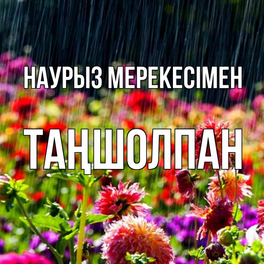 Күн сайын ашық хат с именем, ТАҢШОЛПАН Наурыз мерекесімен цветы под дождиком к международному женскому дню Онлайн тегін жүктеп алу тілектері бар керемет карта 
