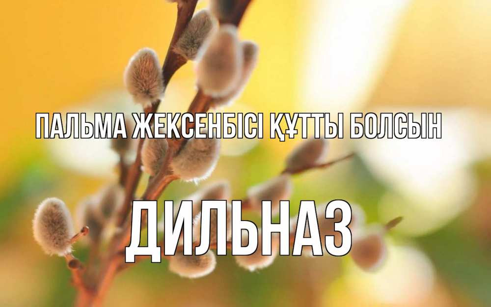 Күн сайын ашық хат с именем, ДИЛЬНАЗ Пальма жексенбісі құтты болсын верба Онлайн тегін жүктеп алу тілектері бар керемет карта 
