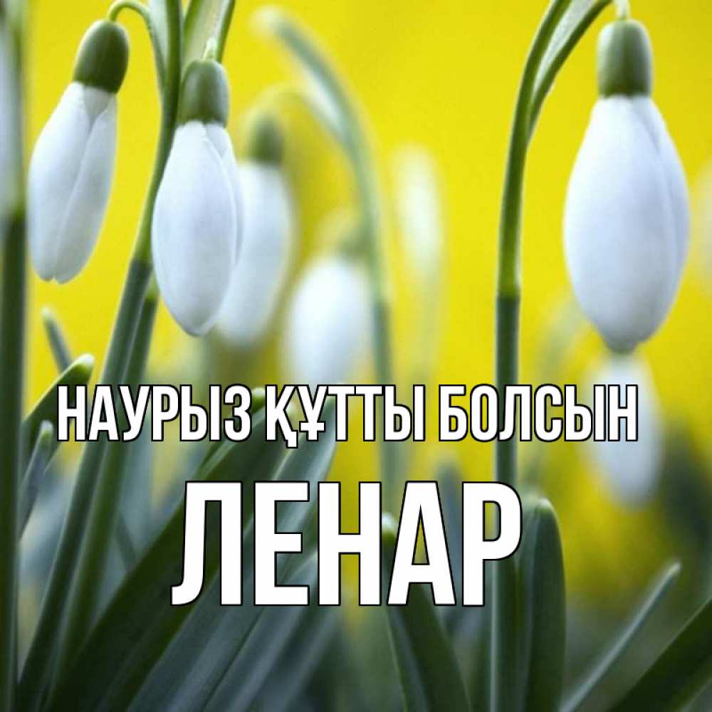 Күн сайын ашық хат с именем, Ленар Наурыз құтты болсын весенние цветы Онлайн тегін жүктеп алу тілектері бар керемет карта 