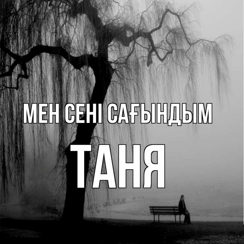 Күн сайын ашық хат с именем, Таня Мен сені сағындым лавочка под деревом я жду тебя Онлайн тегін жүктеп алу тілектері бар керемет карта 