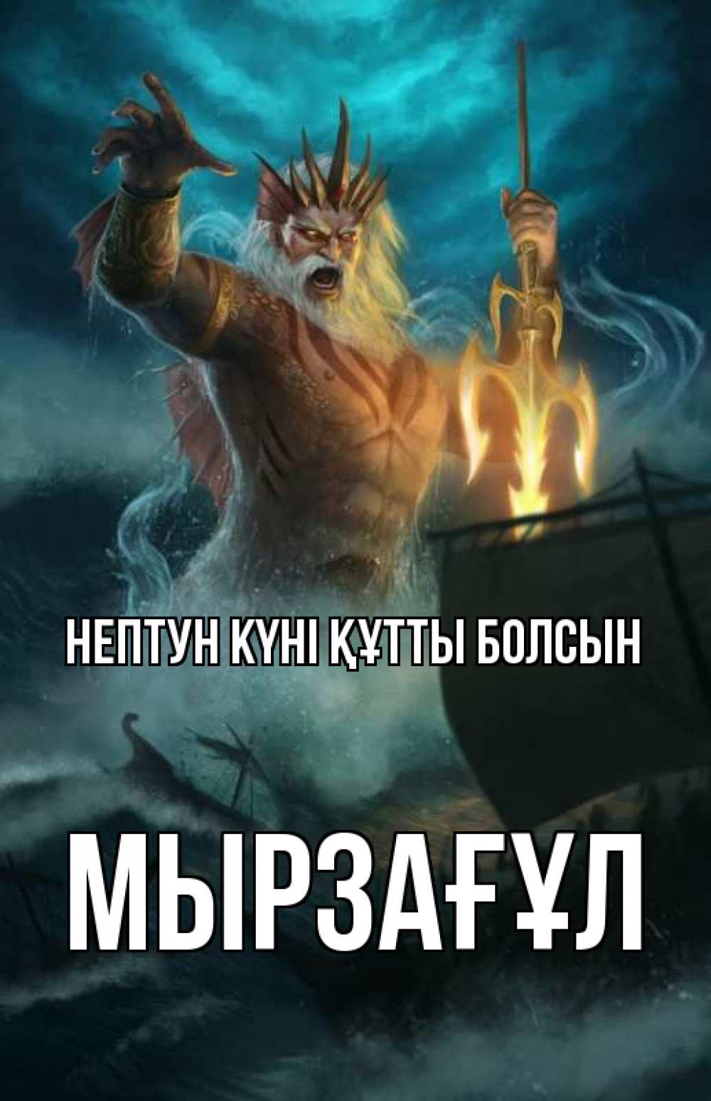 Күн сайын ашық хат с именем, Мырзағұл нептун күні құтты болсын с днем Нептуна Онлайн тегін жүктеп алу тілектері бар керемет карта 