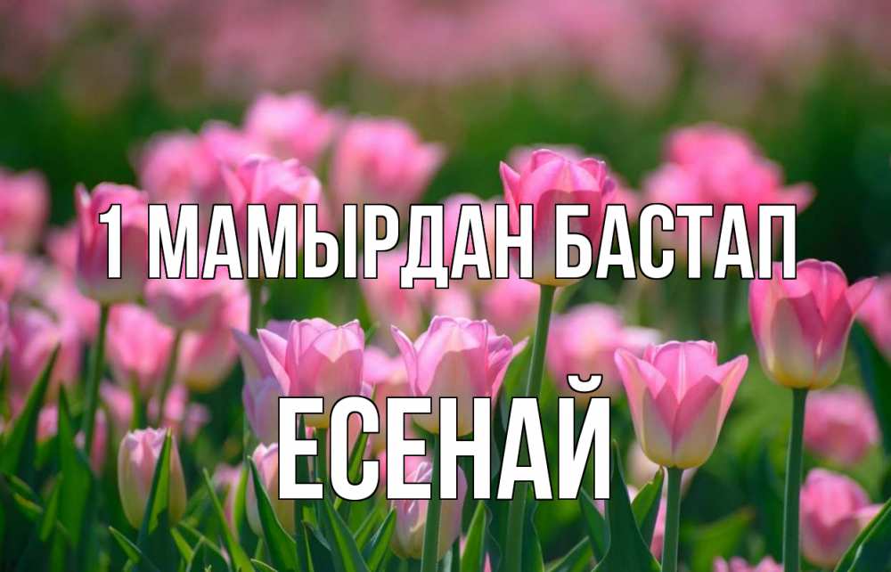 Күн сайын ашық хат с именем, Есенай 1 мамырдан бастап С 1 мая Онлайн тегін жүктеп алу тілектері бар керемет карта 