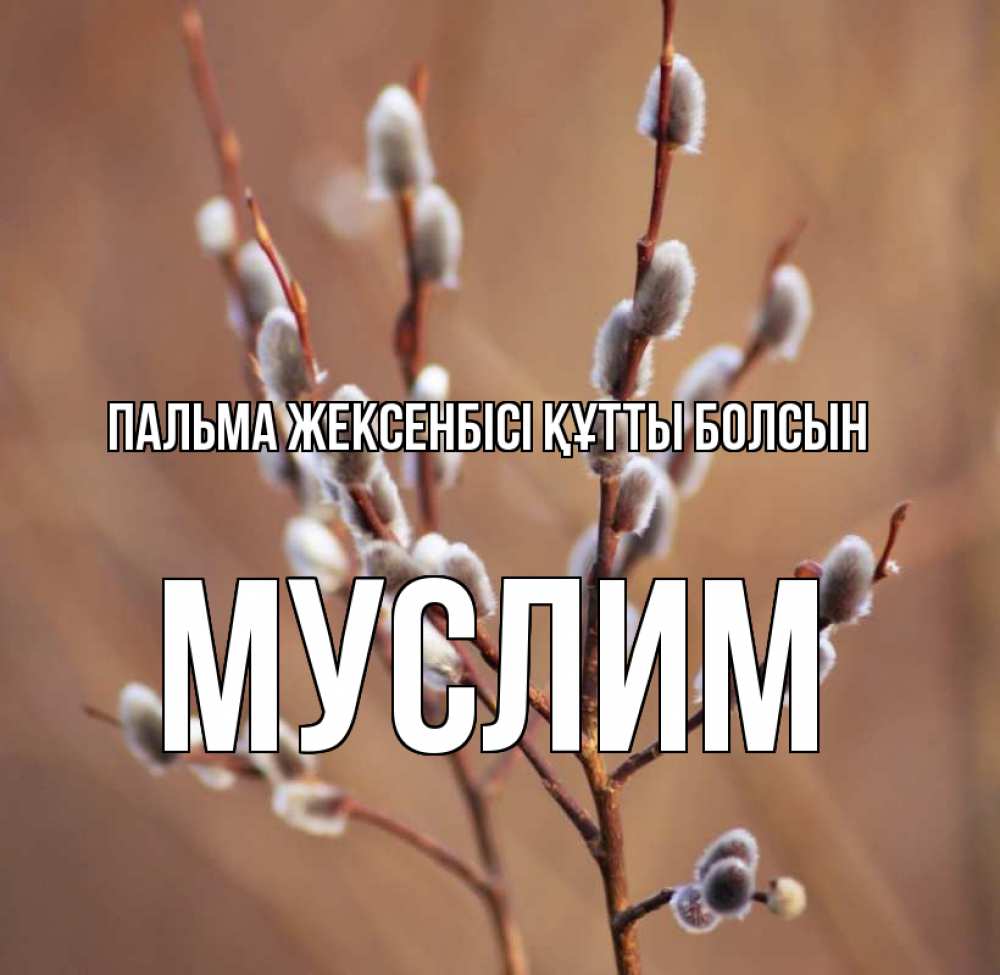 Күн сайын ашық хат с именем, Муслим Пальма жексенбісі құтты болсын верба Онлайн тегін жүктеп алу тілектері бар керемет карта 