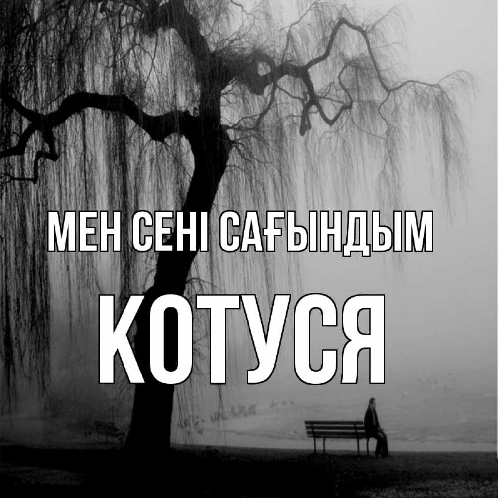 Күн сайын ашық хат с именем, Котуся Мен сені сағындым лавочка под деревом я жду тебя Онлайн тегін жүктеп алу тілектері бар керемет карта 