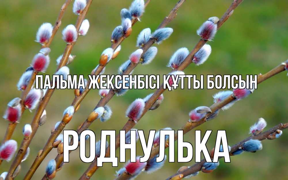 Күн сайын ашық хат с именем, Роднулька Пальма жексенбісі құтты болсын верба Онлайн тегін жүктеп алу тілектері бар керемет карта 