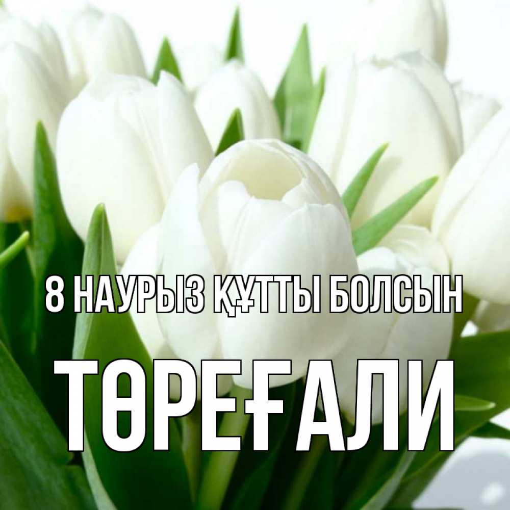 Күн сайын ашық хат с именем, Төреғали 8 наурыз құтты болсын цветы Онлайн тегін жүктеп алу тілектері бар керемет карта 
