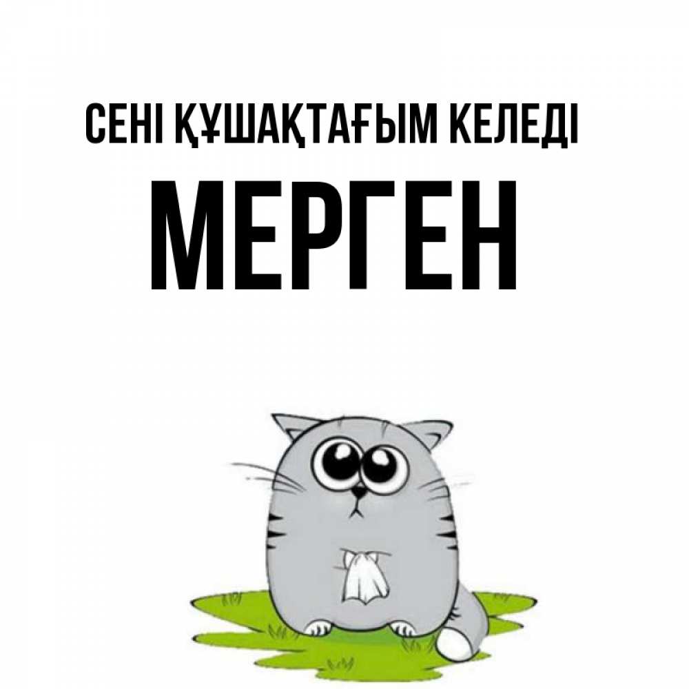 Күн сайын ашық хат с именем, МЕРГЕН сені құшақтағым келеді котик теребит платочек сидя на травке Онлайн тегін жүктеп алу тілектері бар керемет карта 