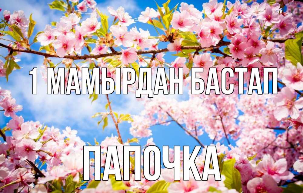 Күн сайын ашық хат с именем, Папочка 1 мамырдан бастап С 1 мая Онлайн тегін жүктеп алу тілектері бар керемет карта 