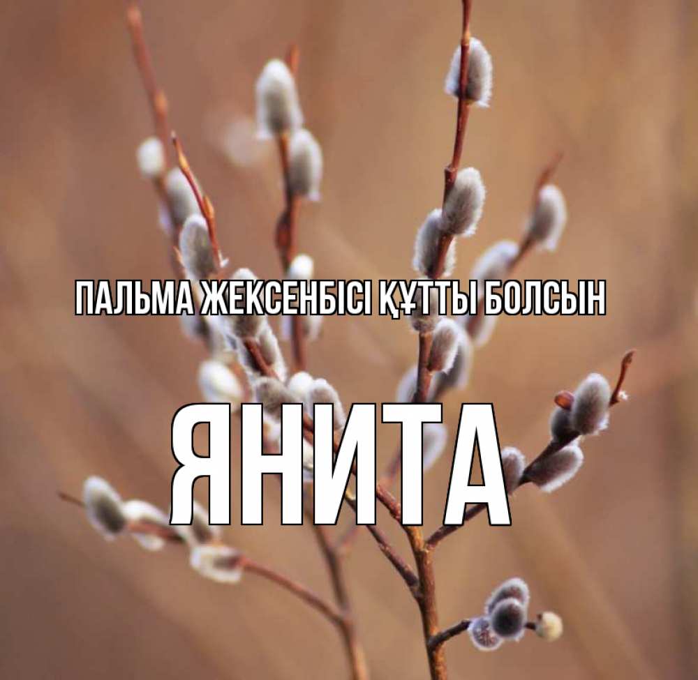 Күн сайын ашық хат с именем, Янита Пальма жексенбісі құтты болсын верба Онлайн тегін жүктеп алу тілектері бар керемет карта 