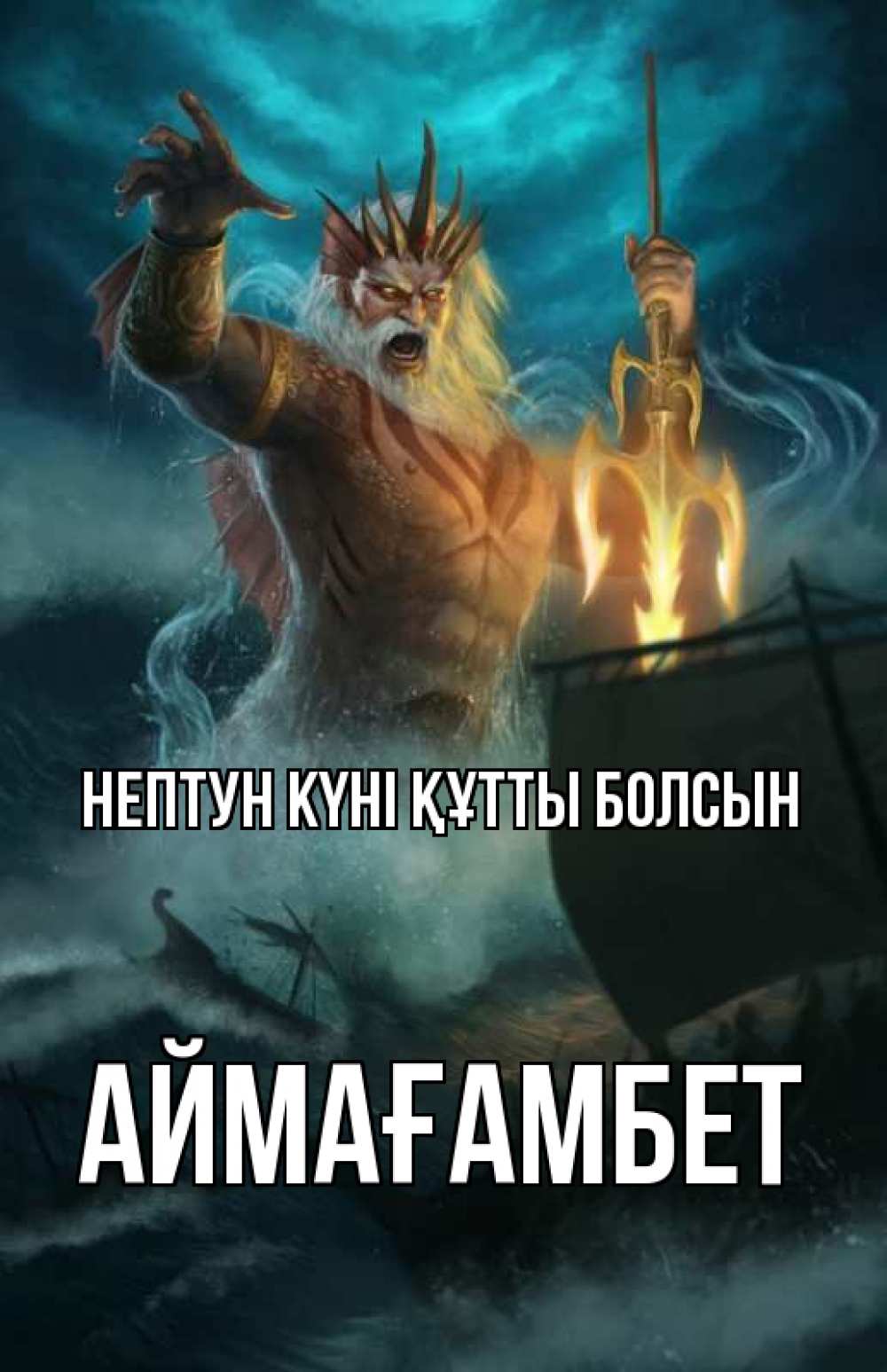 Күн сайын ашық хат с именем, Аймағамбет нептун күні құтты болсын с днем Нептуна Онлайн тегін жүктеп алу тілектері бар керемет карта 