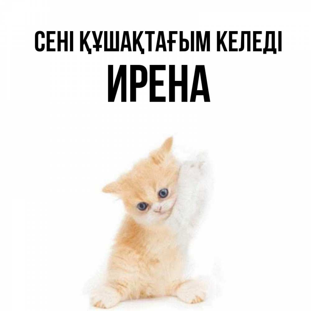 Күн сайын ашық хат с именем, Ирена сені құшақтағым келеді я хочу очень скорее обнимаешек Онлайн тегін жүктеп алу тілектері бар керемет карта 