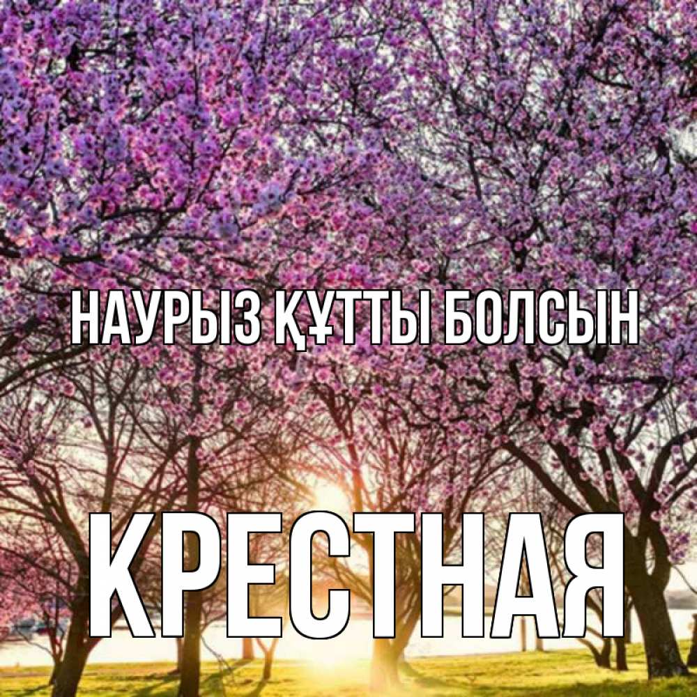 Күн сайын ашық хат с именем, Крестная Наурыз құтты болсын наурыз Онлайн тегін жүктеп алу тілектері бар керемет карта 