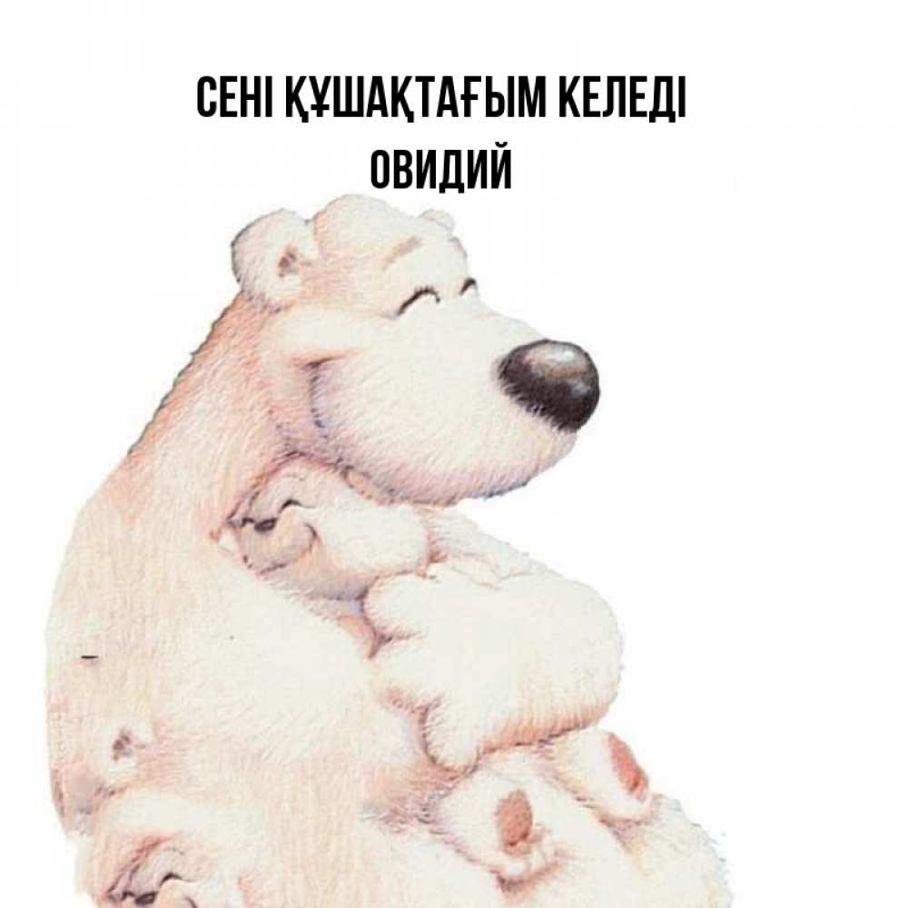 Күн сайын ашық хат с именем, Овидий сені құшақтағым келеді мама белый медведь Онлайн тегін жүктеп алу тілектері бар керемет карта 