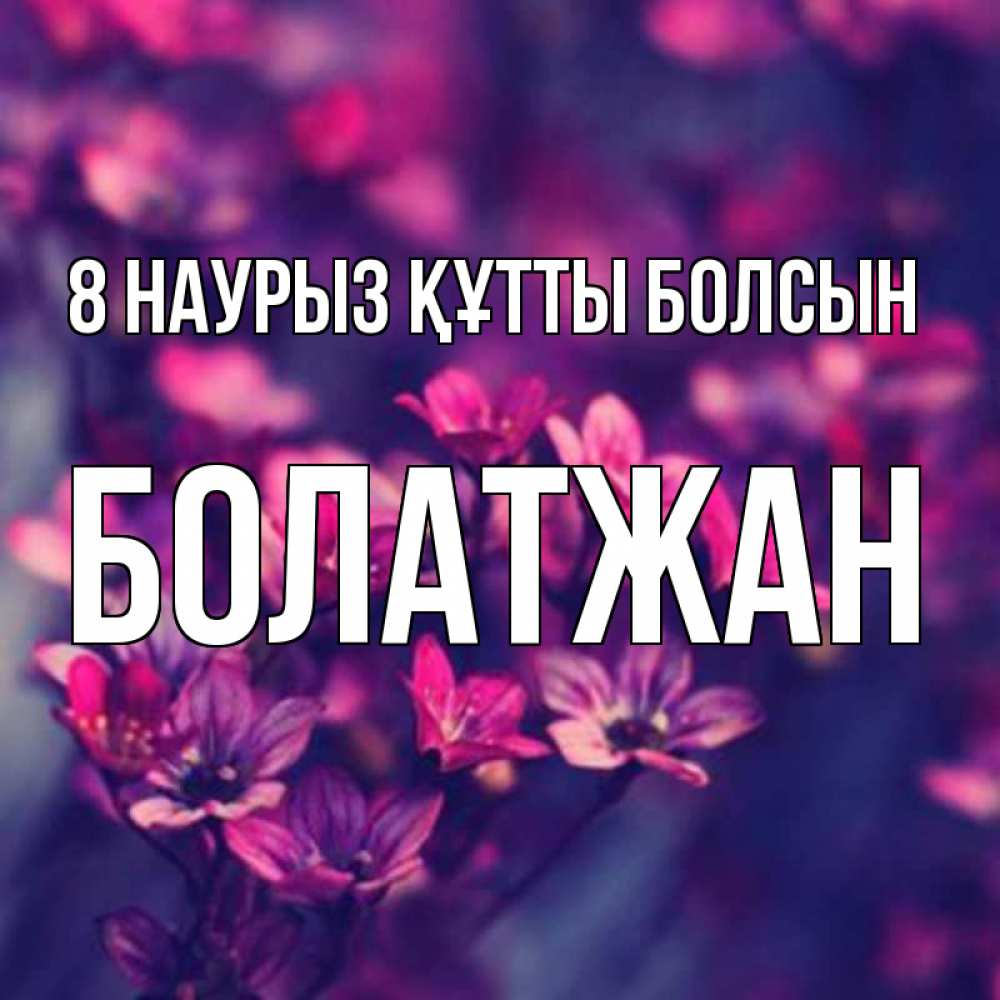 Күн сайын ашық хат с именем, Болатжан 8 наурыз құтты болсын небольшие цветы 1 Онлайн тегін жүктеп алу тілектері бар керемет карта 