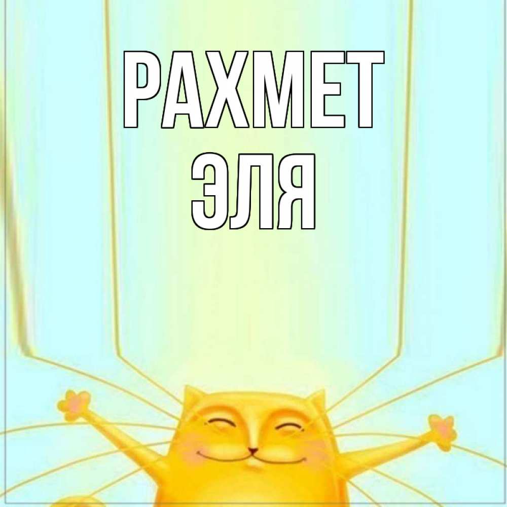 Күн сайын ашық хат с именем, Эля рахмет кот с усами благодарит Онлайн тегін жүктеп алу тілектері бар керемет карта 
