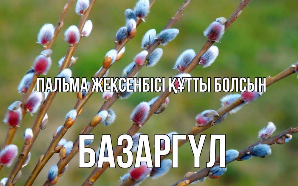 Күн сайын ашық хат с именем, БАЗАРГҮЛ Пальма жексенбісі құтты болсын верба Онлайн тегін жүктеп алу тілектері бар керемет карта 