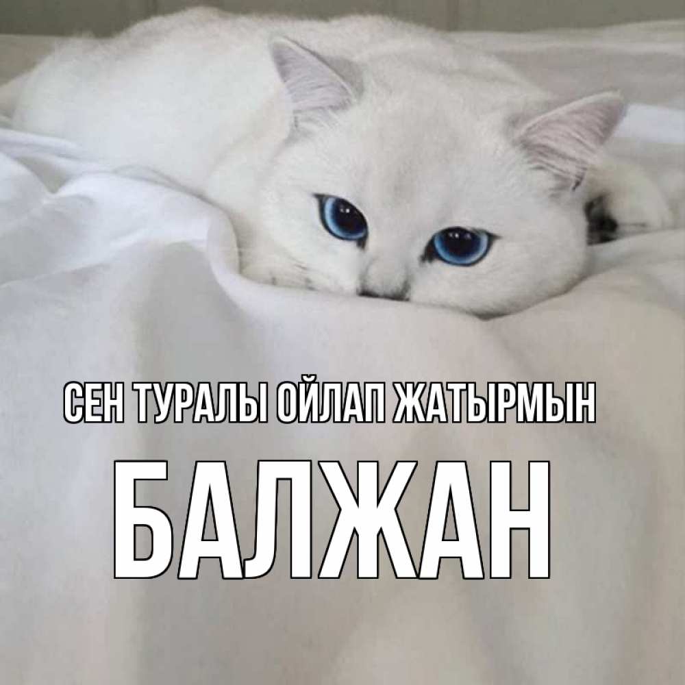 Күн сайын ашық хат с именем, БАЛЖАН Сен туралы ойлап жатырмын я очень по тебе скучаю и тоскую Онлайн тегін жүктеп алу тілектері бар керемет карта 