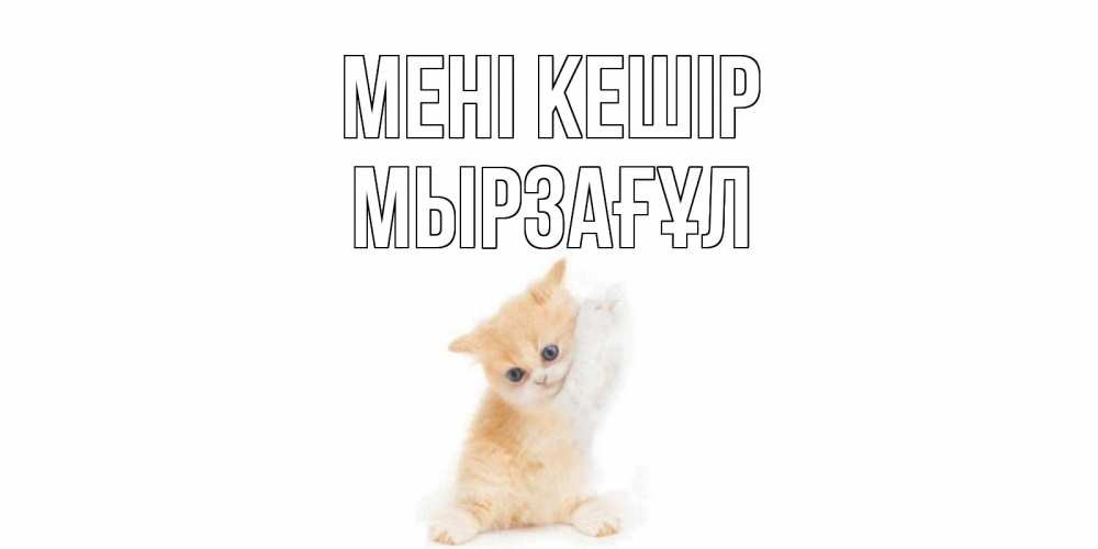 Күн сайын ашық хат с именем, Мырзағұл Мені кешір кот Онлайн тегін жүктеп алу тілектері бар керемет карта 