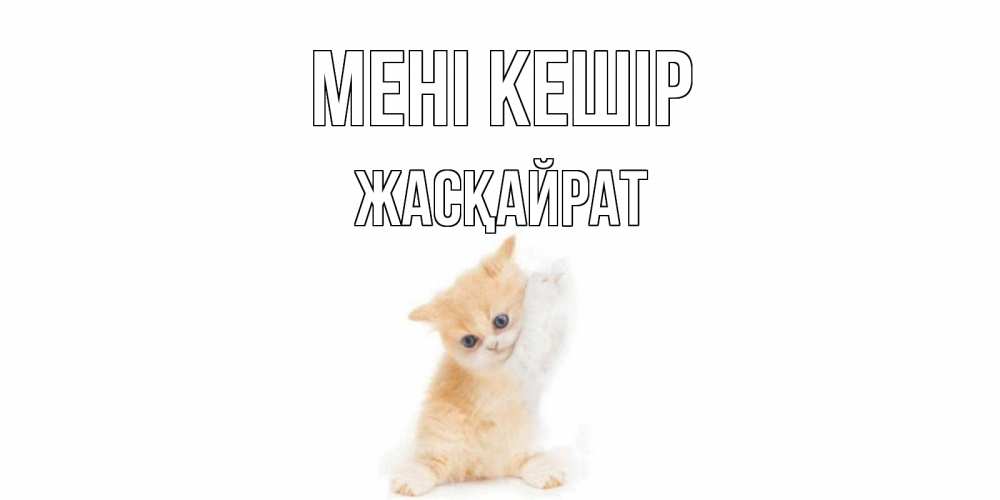 Күн сайын ашық хат с именем, Жасқайрат Мені кешір кот Онлайн тегін жүктеп алу тілектері бар керемет карта 