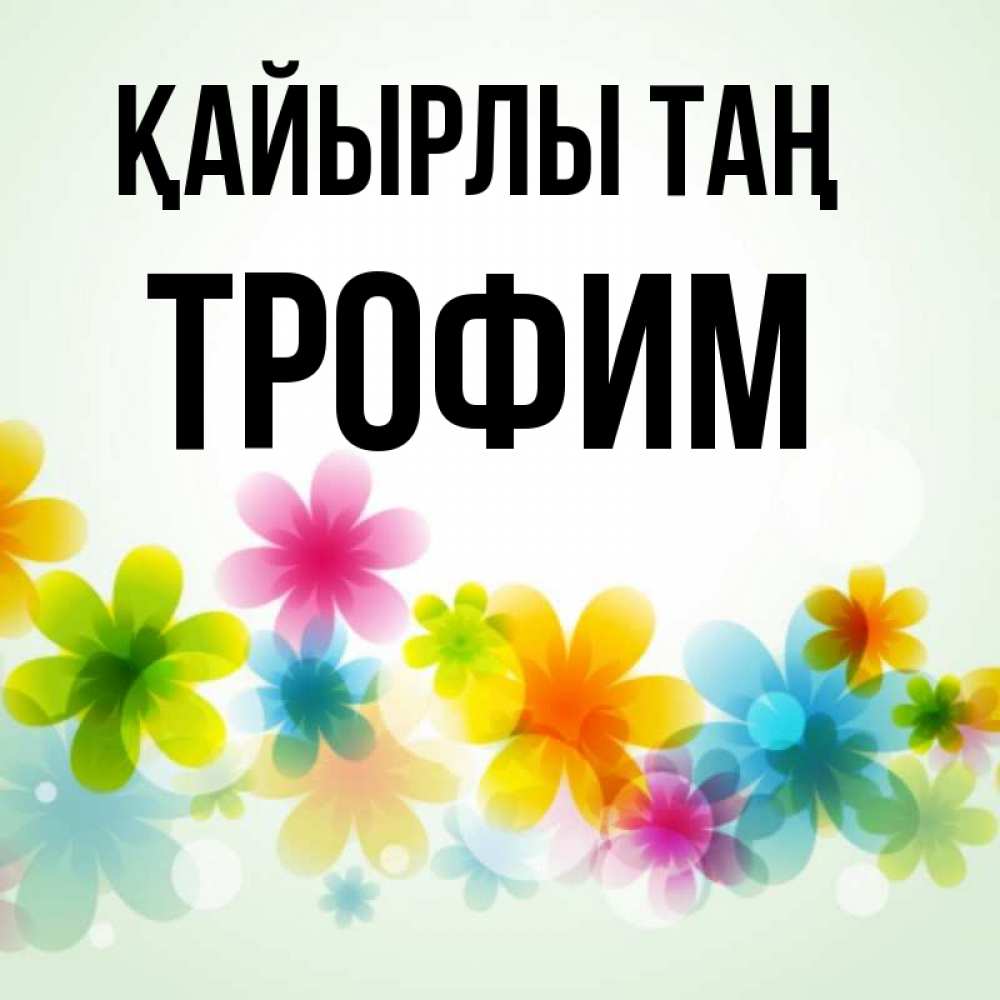 Күн сайын ашық хат с именем, Трофим Қайырлы таң позитивные цветочки Онлайн тегін жүктеп алу тілектері бар керемет карта 