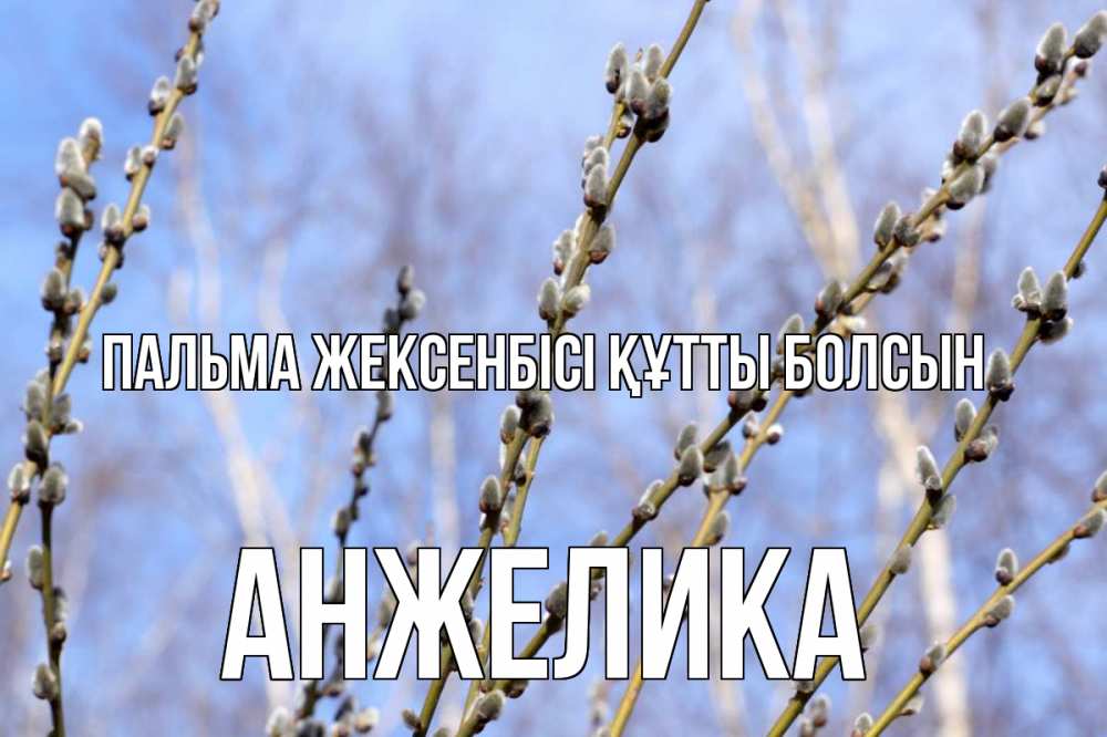 Күн сайын ашық хат с именем, Анжелика Пальма жексенбісі құтты болсын верба Онлайн тегін жүктеп алу тілектері бар керемет карта 