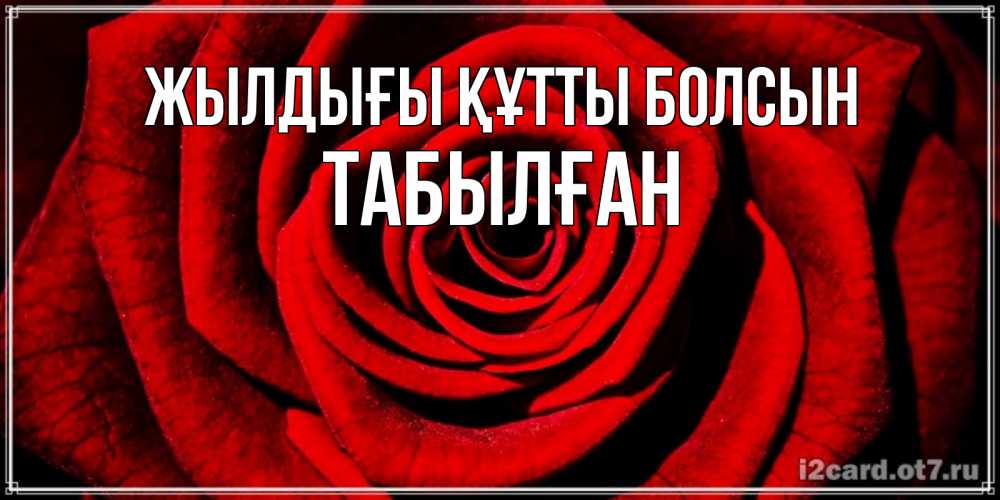 Күн сайын ашық хат с именем, ТАБЫЛҒАН Жылдығы құтты болсын алая роза Онлайн тегін жүктеп алу тілектері бар керемет карта 