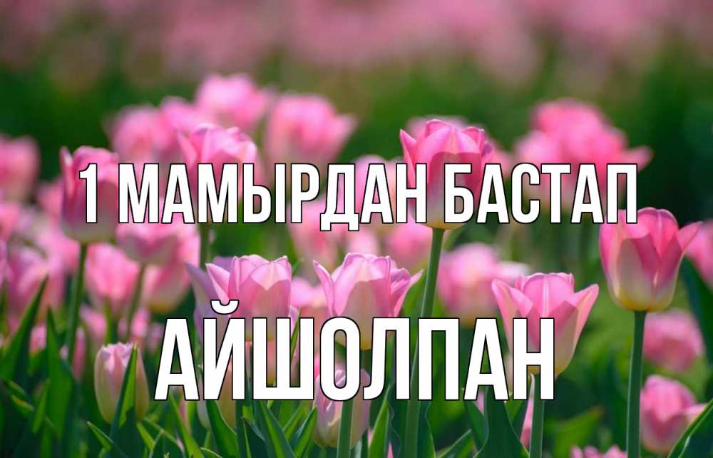 Күн сайын ашық хат с именем, АЙШОЛПАН 1 мамырдан бастап С 1 мая Онлайн тегін жүктеп алу тілектері бар керемет карта 