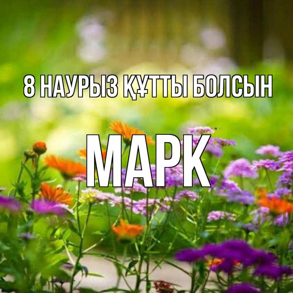 Күн сайын ашық хат с именем, Марк 8 наурыз құтты болсын цветы Онлайн тегін жүктеп алу тілектері бар керемет карта 