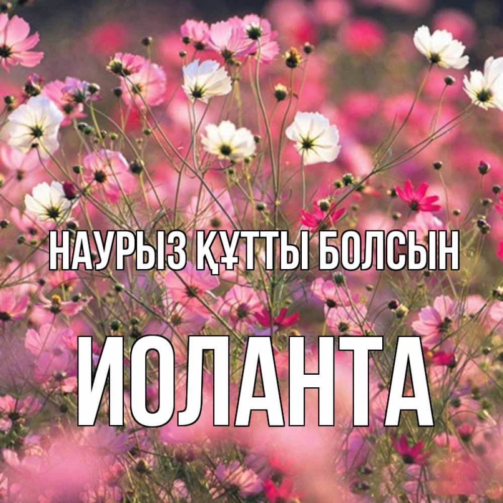 Күн сайын ашық хат с именем, Иоланта Наурыз құтты болсын красиво 1 Онлайн тегін жүктеп алу тілектері бар керемет карта 