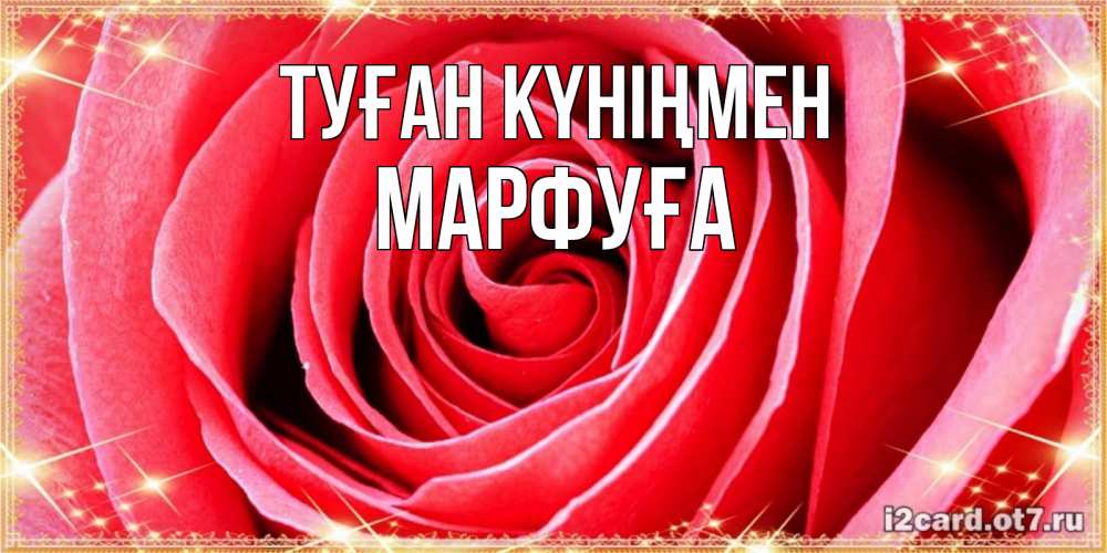 Күн сайын ашық хат с именем, МАРФУҒА Туған күніңмен розовая роза очень крупный бутон Онлайн тегін жүктеп алу тілектері бар керемет карта 