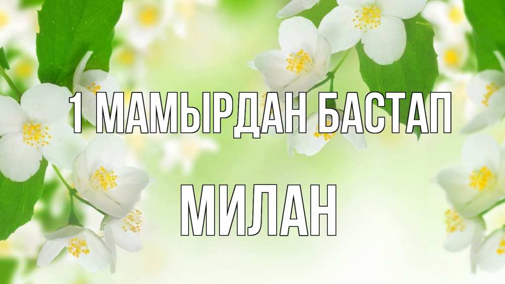 Күн сайын ашық хат с именем, Милан 1 мамырдан бастап С 1 мая Онлайн тегін жүктеп алу тілектері бар керемет карта 