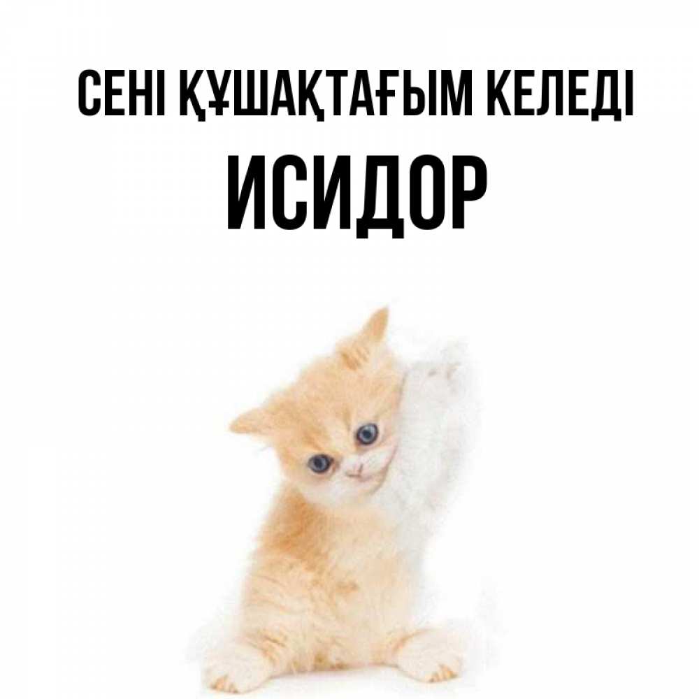 Күн сайын ашық хат с именем, Исидор сені құшақтағым келеді я хочу очень скорее обнимаешек Онлайн тегін жүктеп алу тілектері бар керемет карта 