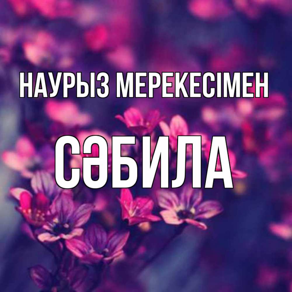 Күн сайын ашық хат с именем, СӘБИЛА Наурыз мерекесімен небольшие цветы 1 Онлайн тегін жүктеп алу тілектері бар керемет карта 